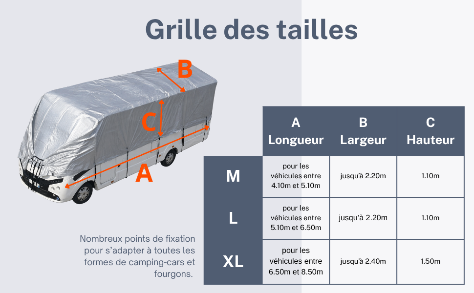 Housse anti-grêle pour camping-car