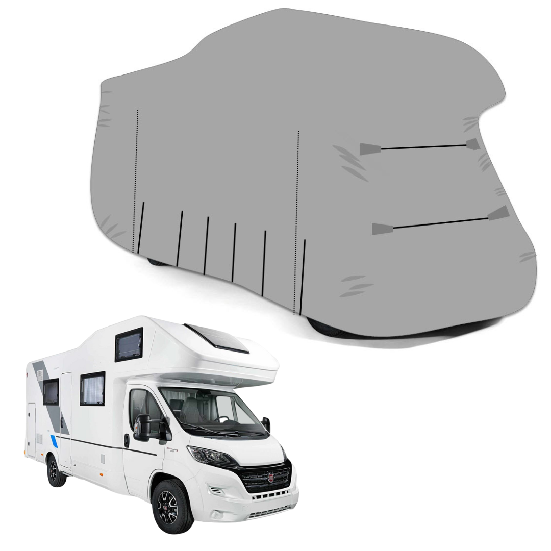 Housse De Protection Pour Caravane Bâche Camping-Car Respirant Imperméable  Gris