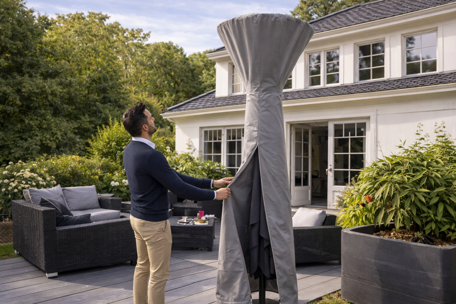 Housse pour chauffage d'extérieur