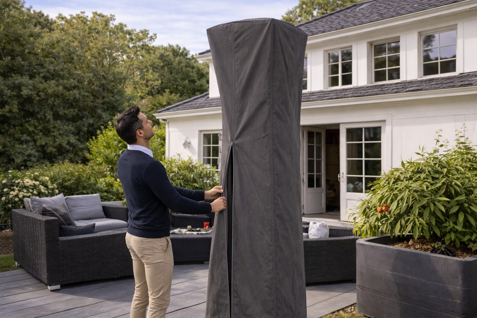 Housse pour chauffage d'extérieur