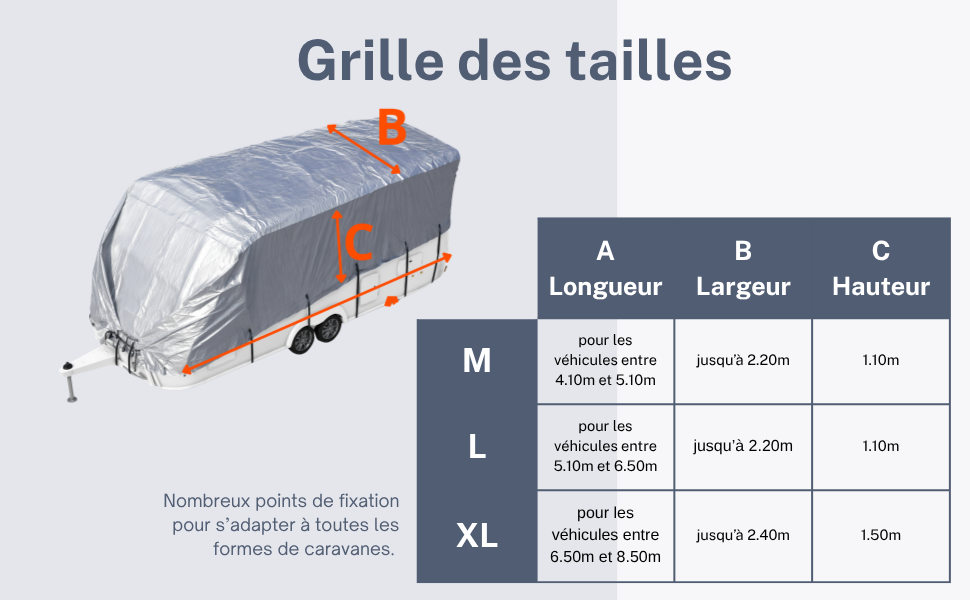 housse anti-grêle pour caravane