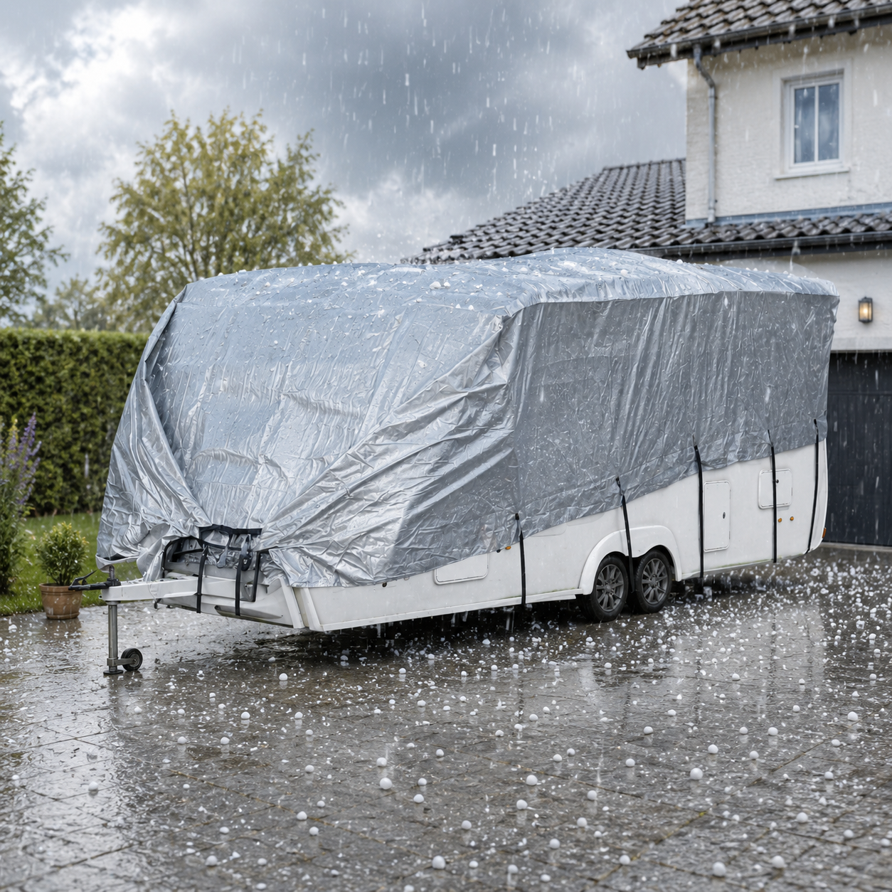 housse anti-grêle pour caravane